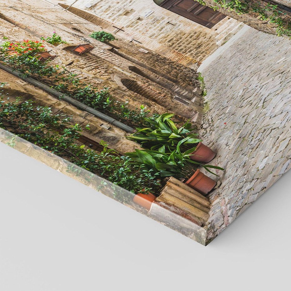 Obraz na płótnie 30x30 - Urok Uliczki we Włoszech - uliczka, Włochy