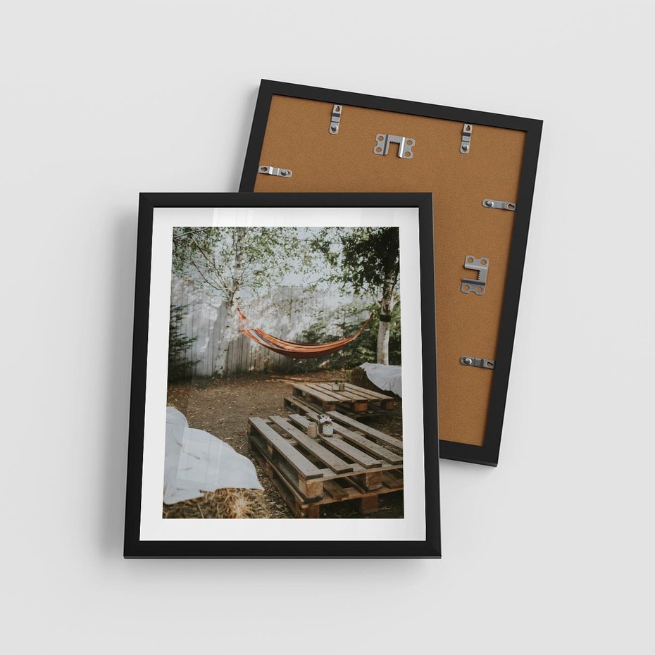 Plakat w ramie 40x50 - Harmonia i Spokój - boho, relaks - rama czarna