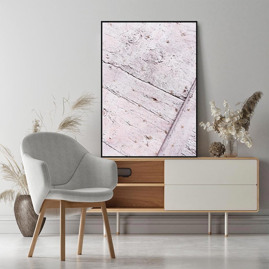 Obraz w ramie 50x70 - Nowoczesna Elegancja - beton, struktura - rama czarna