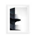 Plakat w ramie 40x50 - Elegancja Współczesności - architektura, nowoczesne formy - rama biała