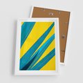 Plakat w ramie 50x70 - Świeżość Natury - aloes, liście - rama biała