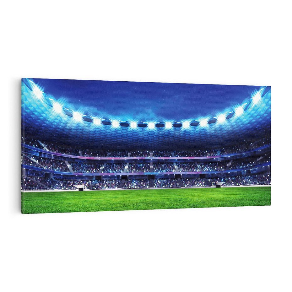 Obraz na płótnie 120x60 - Energia na stadionie - piłka, nożna