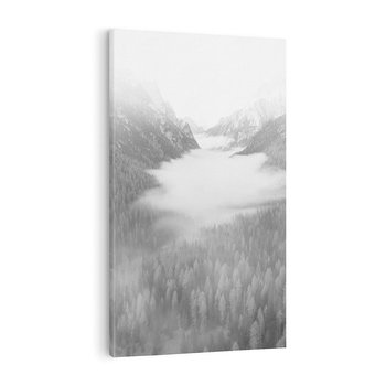 Obraz na płótnie 80x120 - Szare Góry - zamglony krajobraz, las