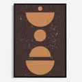 Obraz w ramie 50x70 - Impulsy Przestrzeni - mid century styl, nowoczesna grafika - rama czarna