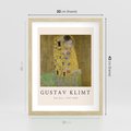 Plakat w ramie 30x40 - Sztuka Klimta - gustav klimt, pocałunek - rama drewno
