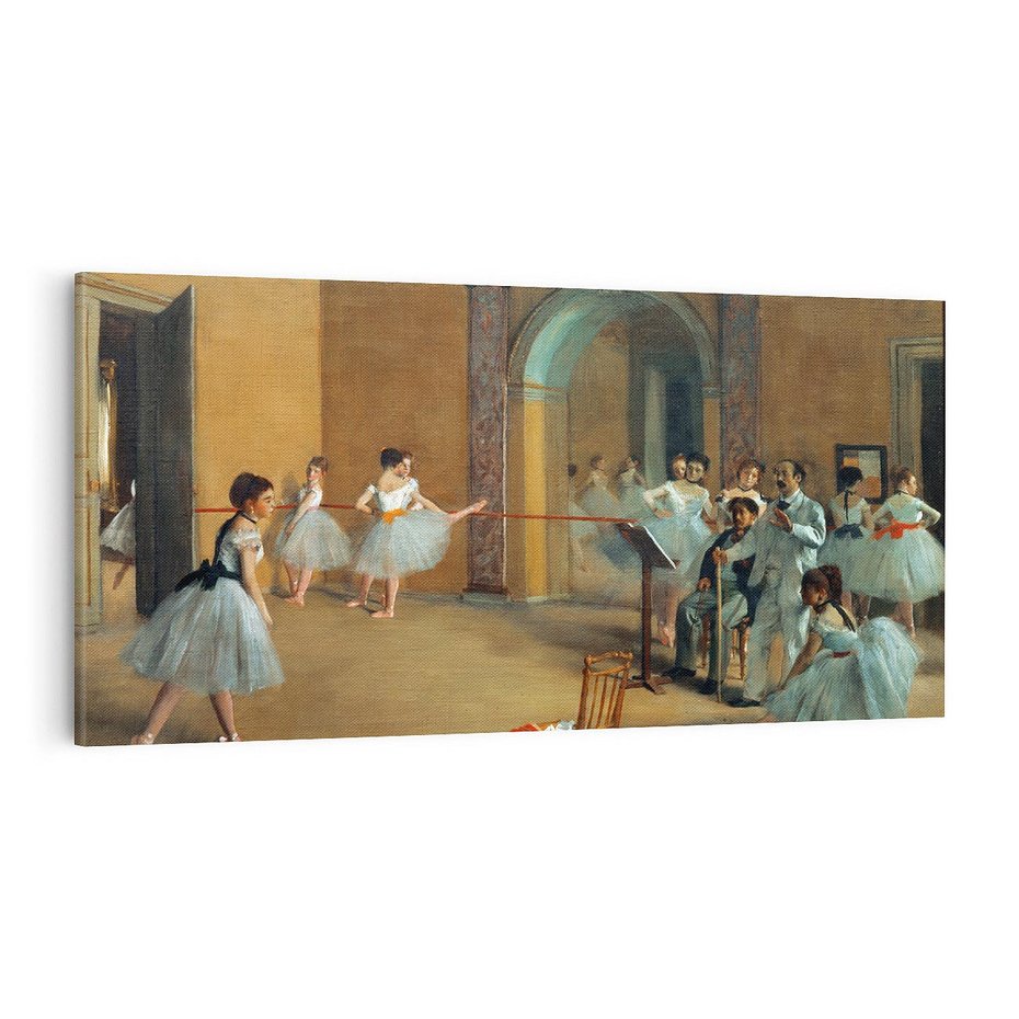 Obraz na płótnie 120x60 - The Dance Foyer at the Opera on the rue Le Peletier (1872), Edgar Degas - Reprodukcja - reprodukcja, obraz na płótnie