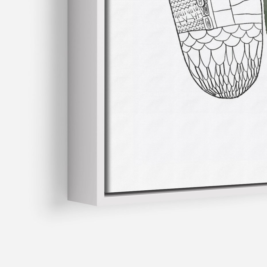 Obraz w ramie 80x120 - Przesunięte Jabłko - minimalistyczny plakat, jabłko - rama biała