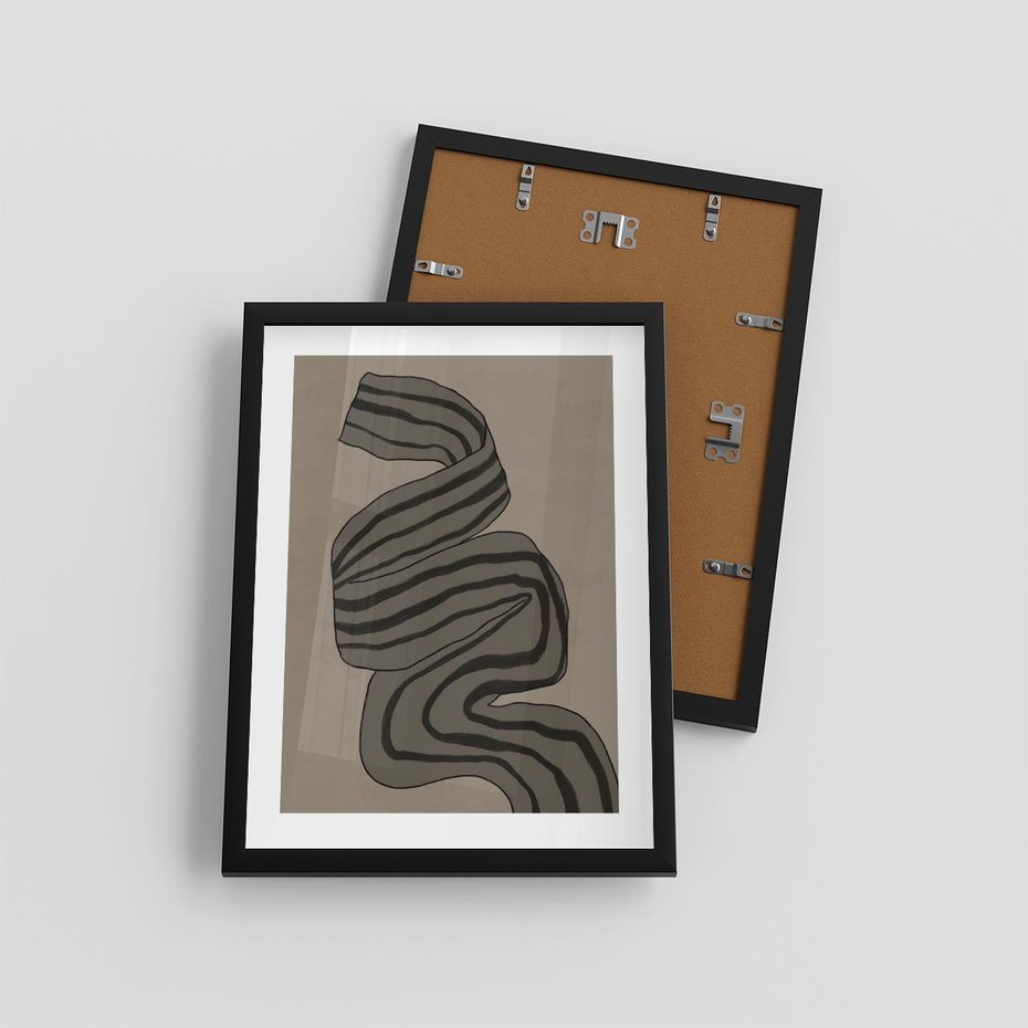 Plakat w ramie 30x40 - Niezwykłe Przesilenia - nowoczesna geometryczna sztuka, loftowe wnętrze - rama czarna