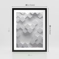 Plakat w ramie 40x50 - Kreatywna Forma - geometryczny, 3D - rama czarna