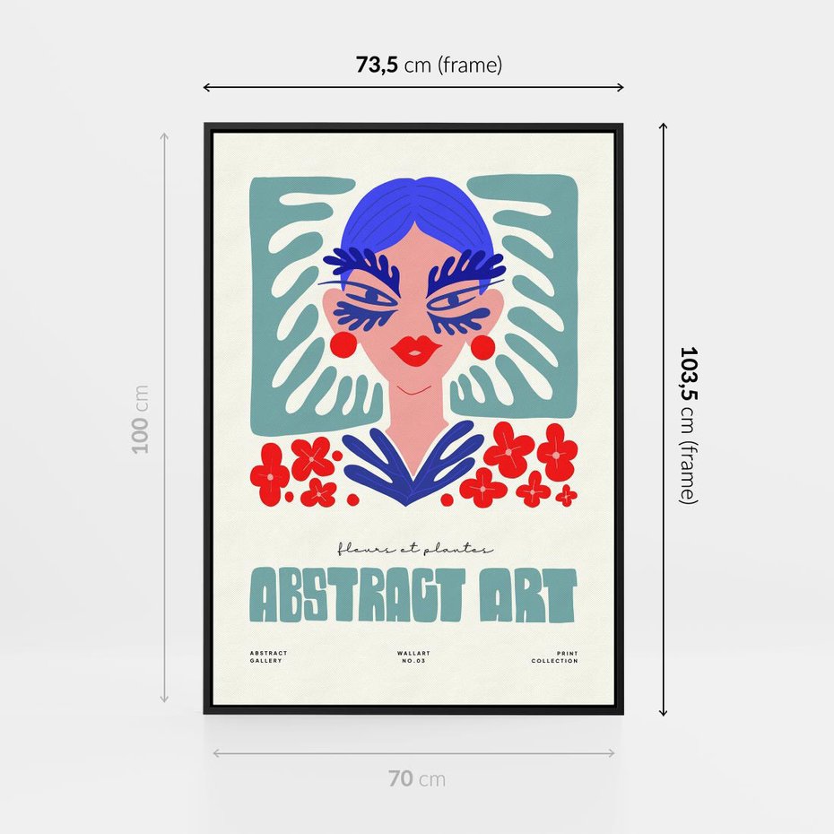 Obraz w ramie 70x100 - Podróżne Impulsy - abstrakcja, kobieta - rama czarna