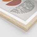 Plakat w ramie 50x70 - Półkola i Boho Akcent - geometria, półkola - rama drewno