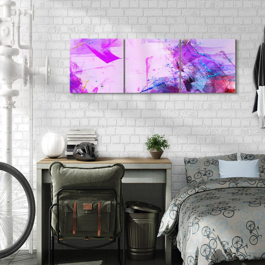 Obraz na płótnie 150x50 - Abstrakcja: wyrafinowany świat form i kolorów - abstrakcja