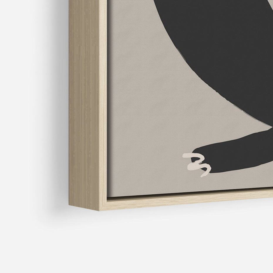 Obraz w ramie 80x120 - Strukturalne Odbicia Północy - skandynawska sztuka, lis - rama drewno