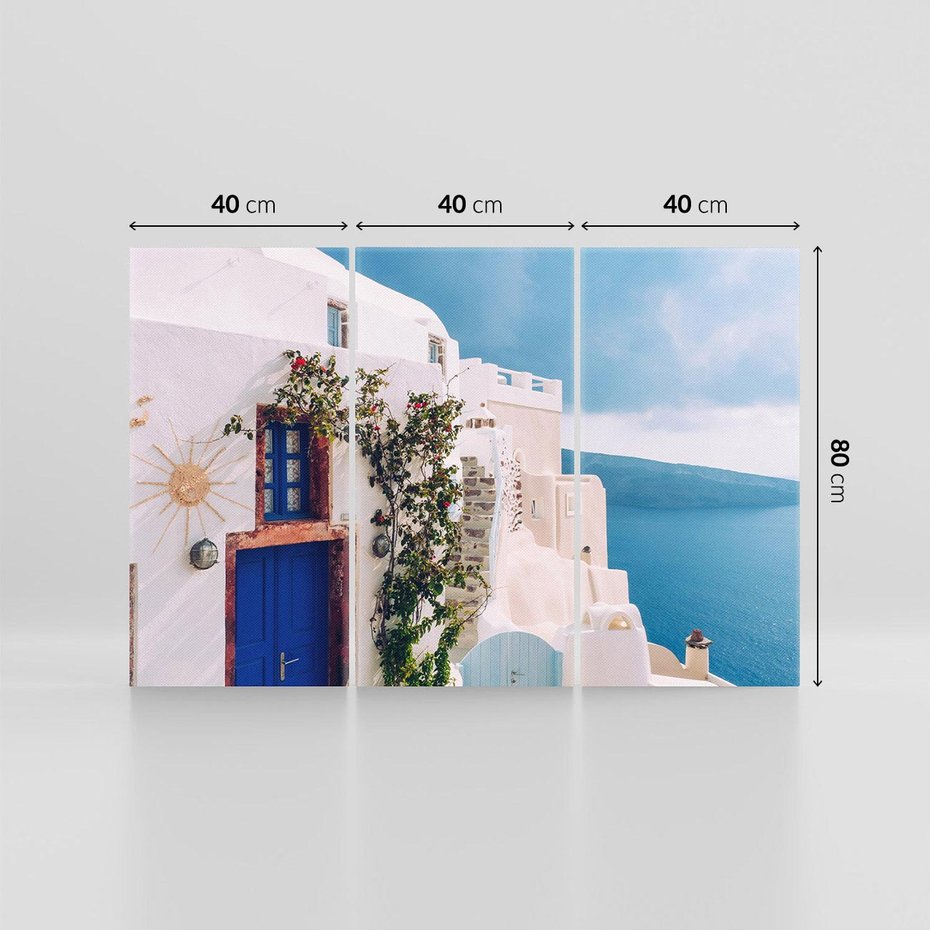 Obraz na płótnie 120x80 - Urok Greckiej Wyspy - Santorini, Grecja