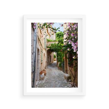 Plakat w ramie 30x40 - Ścieżka W Nieskończoność - uliczka, perspektywa - rama biała