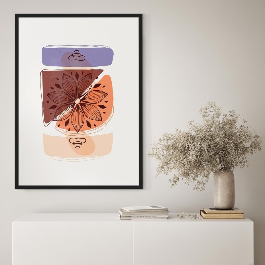 Plakat bez ramy 40x50 - Kwiatowa Oaza - abstrakcyjna sztuka, plamy