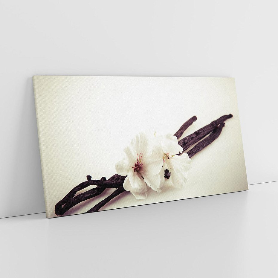 Obraz na płótnie 120x60 - Czuła delikatność wanilii - wanilia, kwiaty
