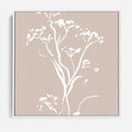 Obraz w ramie 50x50 - Harmonijne Mini Boho - minimalistyczny delikatny obraz, beżowe odcienie - rama biała