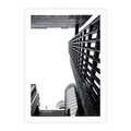 Plakat bez ramy 40x50 - Monochromatyczna Sceneria Wieżowców - architektura, wieżowce