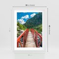 Plakat w ramie 30x40 - Most do przygody - góry, most - rama biała