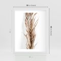 Plakat w ramie 30x40 - Minimalizm Palmowy: Sucha Uroda - sucha palma, minimalizm - rama biała