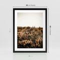 Plakat w ramie 30x40 - Krajobraz W Naturze: Beże i Brązy - suche krzewy, natura - rama czarna
