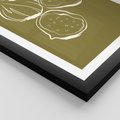 Plakat w ramie 30x40 - Podróżne Barwy - figi, minimalistyczny styl - rama czarna