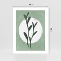Plakat bez ramy 30x40 - Kształty Zielonego Ukojenia - zielony plakat, roślinne motywy