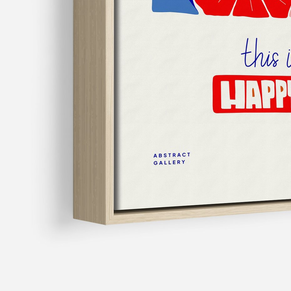 Obraz w ramie 50x70 - Abstrakcyjna Afirmacja - sztuka nowoczesna, abstrakcyjny styl - rama drewno