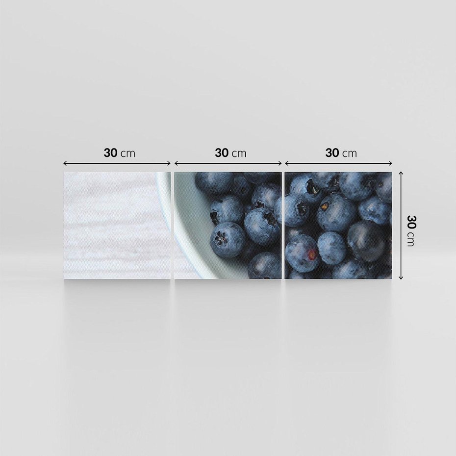 Obraz na płótnie 90x30 - Borówki Leśna Harmonia - borówki, owoce