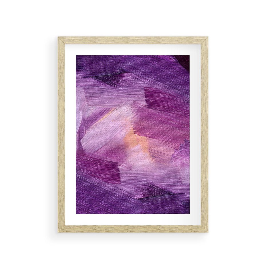 Plakat w ramie 30x40 - Abstrakcyjna gra kolorów - abstrakcja, akwarela - rama drewno