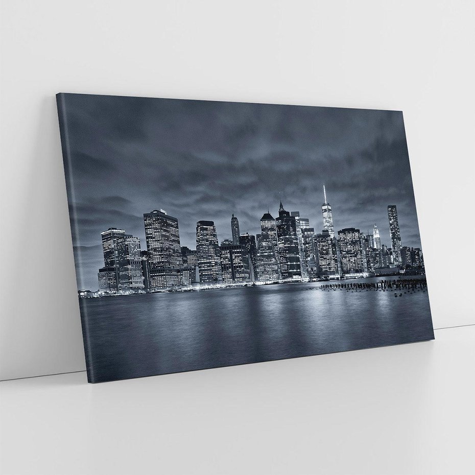 Obraz na płótnie 120x80 - Miejskie Migawki - noc, NY