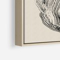 Obraz w ramie 50x50 - Abstrakcyjne Odbicie - abstrakcyjne odbicie, biało czarny - rama drewno