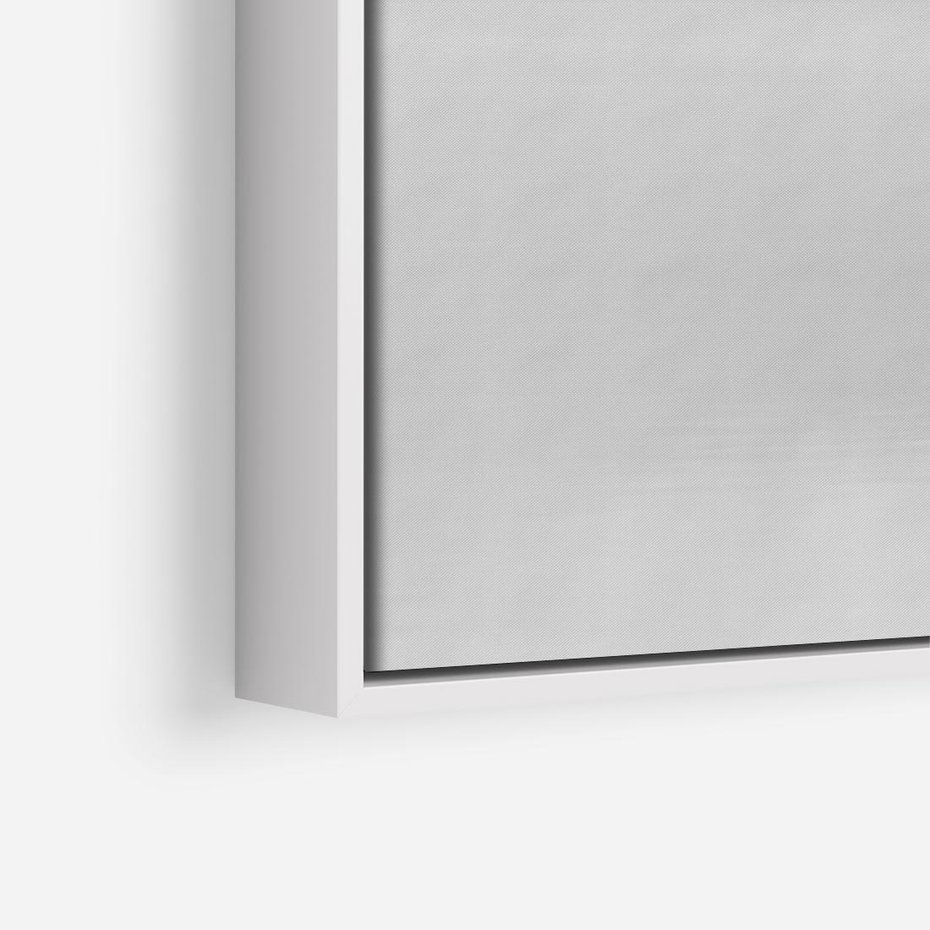 Obraz w ramie 120x80 - Mglisty Brzeg Jeziora - czarno białe zdjęcie, zamglone jezioro - rama biała