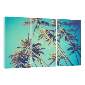 Obraz na płótnie 120x80 - Tropikalne palmy w krainie słonecznych wakacji - palmy, tropiki