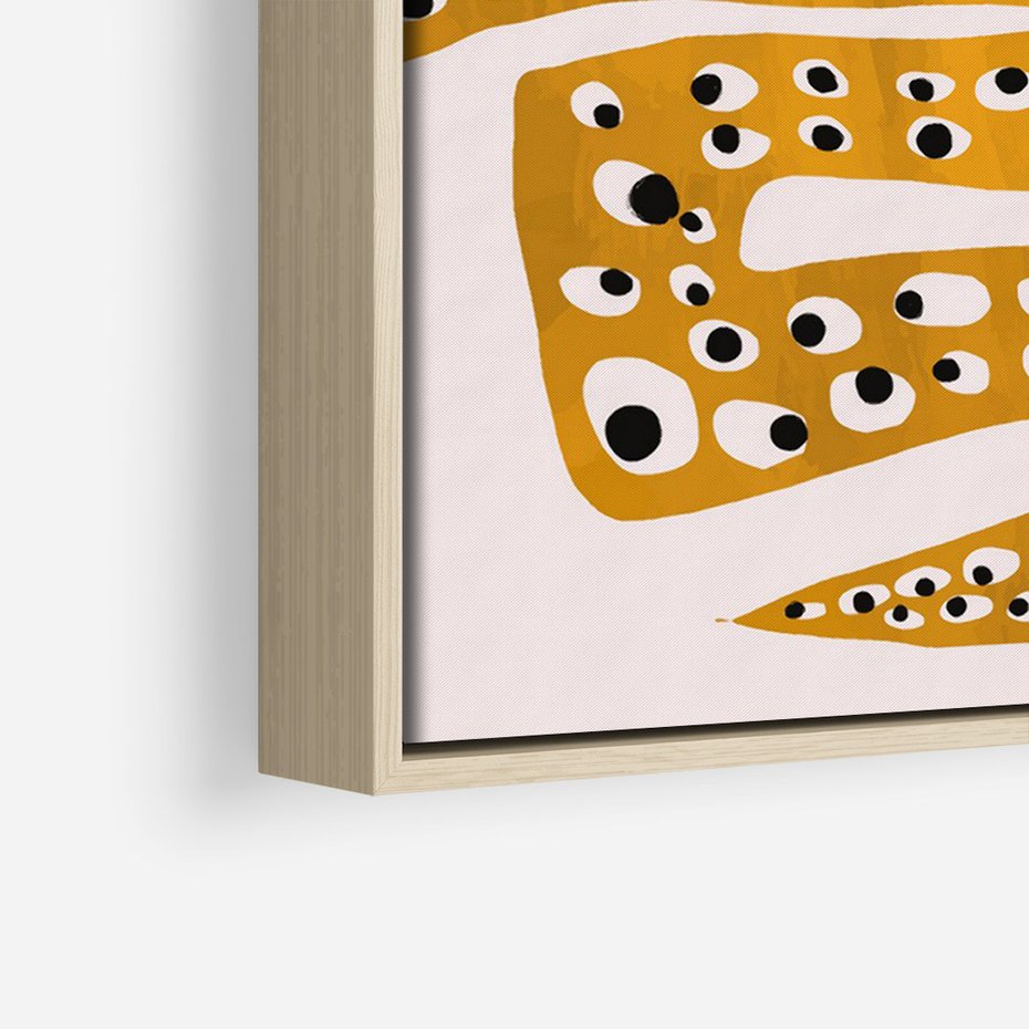 Obraz w ramie 70x100 - Mroczne Wypaczenia - abstrakcyjny obraz, dziwne kształty - rama drewno