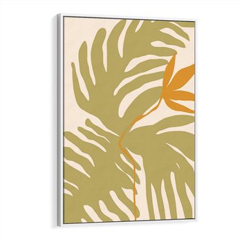 Obraz w ramie 80x120 - Konturem Zmiękczane - minimalistyczny obraz, nowoczesny - rama biała