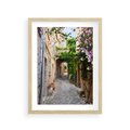 Plakat w ramie 30x40 - Ścieżka W Nieskończoność - uliczka, perspektywa - rama drewno
