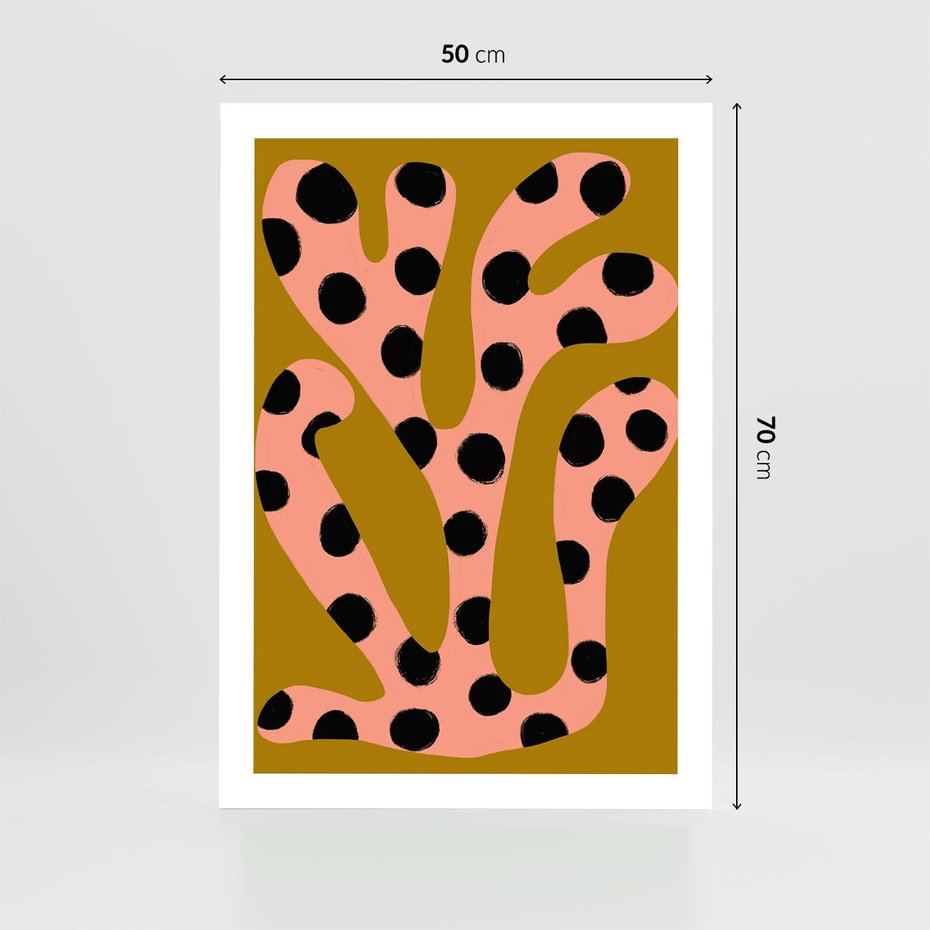 Plakat bez ramy 50x70 - Rozkwitająca Wolność Boho - abstrakcyjne boho kształty, dziwne