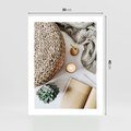 Plakat bez ramy 30x40 - Przytulna Kompozycja Lifestyle - kompozycja lifestyle, wiklina