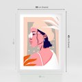 Plakat w ramie 30x40 - Kobieca Esencja - nowoczesny plakat, styl retro - rama biała