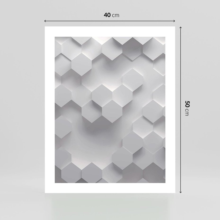 Plakat bez ramy 40x50 - Kreatywna Forma - geometryczny, 3D