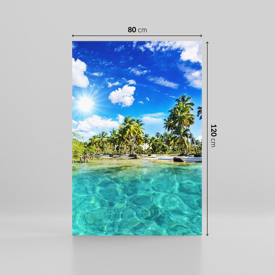 Obraz na płótnie 80x120 - Rajskie wakacje na plaży - plaża, wakacje