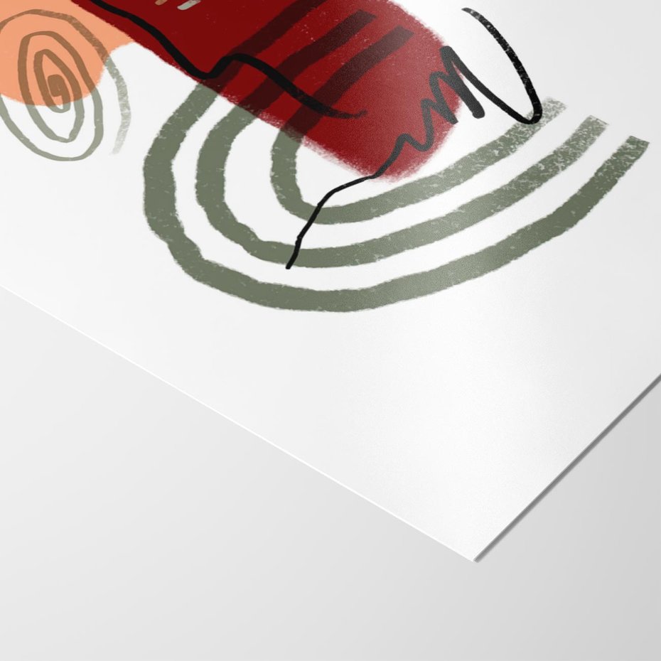 Plakat bez ramy 40x50 - Boho Raj - abstrakcyjna sztuka, boho kształty