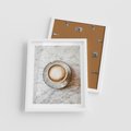 Plakat w ramie 40x50 - Kawa w Perfekcji - kawa w filiżance, cappuccino - rama biała