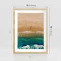 Plakat w ramie 30x40 - Nadbrzeżna Harmonia - plaża, morze - rama drewno