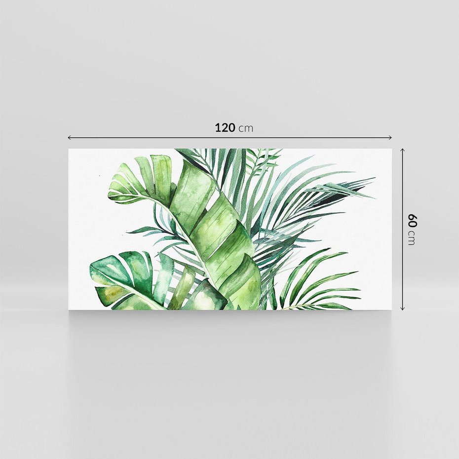 Obraz na płótnie 120x60 - Piękno Złotej Rośliny - złote, liście