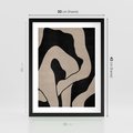 Plakat w ramie 30x40 - Nocne Pochłonięcia - abstrakcyjne linie, mroczny plakat - rama czarna