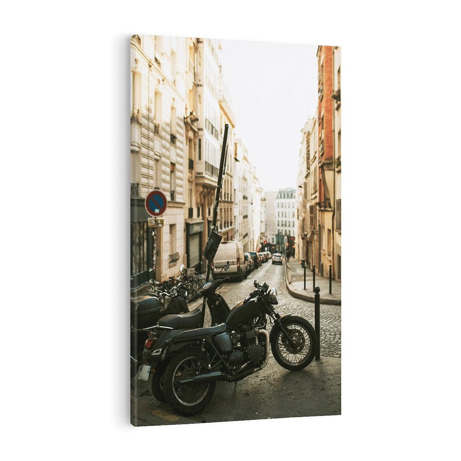 Obraz na płótnie 80x120 - Ducha Przygody - motor, uliczka