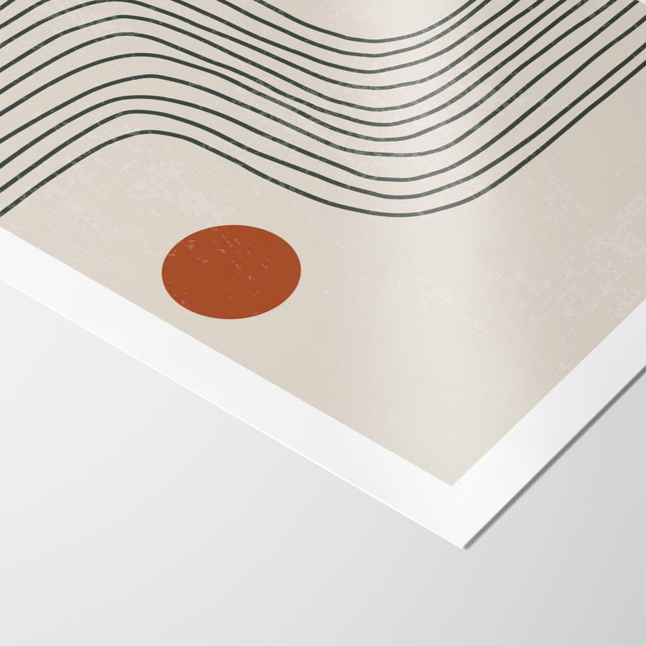 Plakat bez ramy 21x30 - Czysta Refleksja - abstrakcyjna sztuka, boho kształty